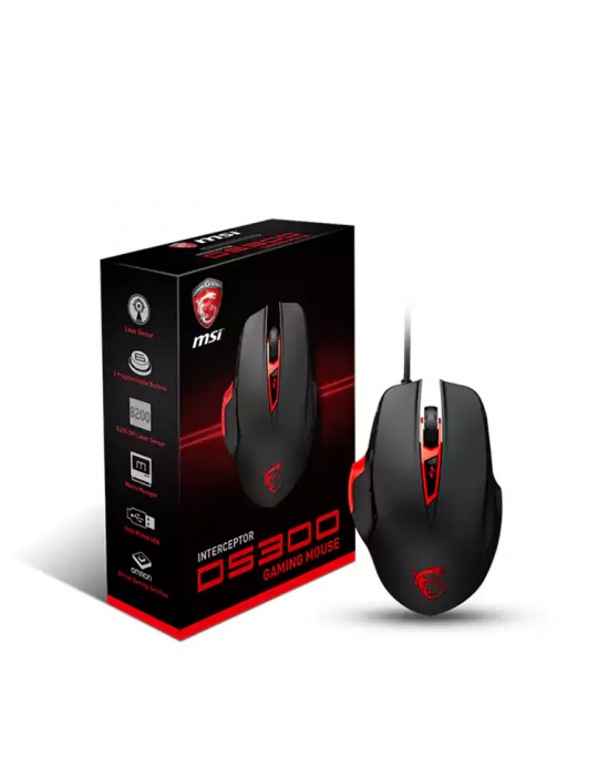  Mouse - MSI ™ INTERCEPTOR DS300 GAMING Mouse-Black