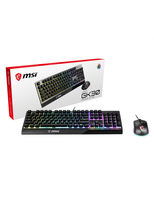  لوحات مفاتيح مع الماوس - MSI ™ VIGOR GK30 Keyboard + Mouse COMBO-Wired-Black