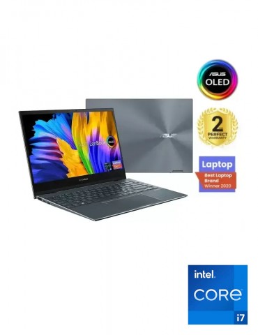 ASUS ZenBook Flip 13 UX363EA-OLED007W i7-1165G7-16GB-SSD 1TB-Intel Iris Xe Graphics-13.3 FHD OLED Touch-Win11-Pine Grey