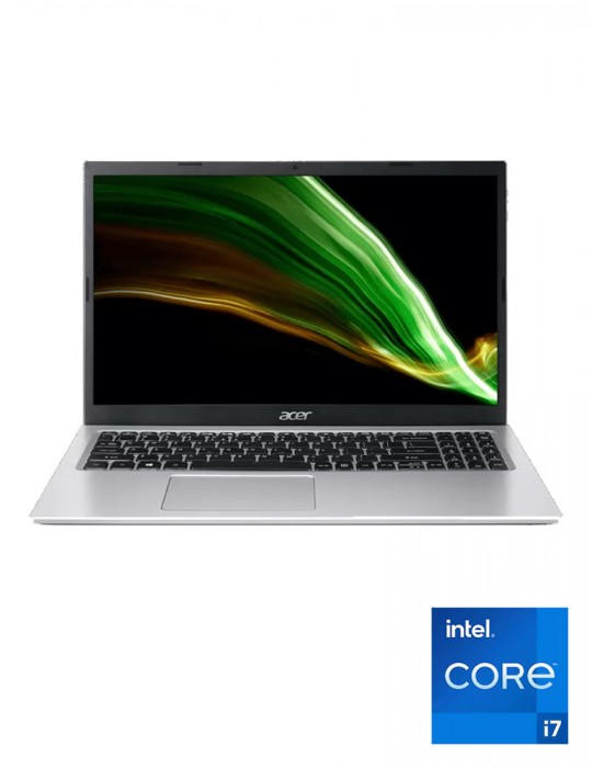  كمبيوتر محمول - Acer Aspire 3 A315-58G-77RJ i7-1165G7-12GB-1TB-SSD 256GB-MX350 2GB-15.6 FHD-DOS-Silver