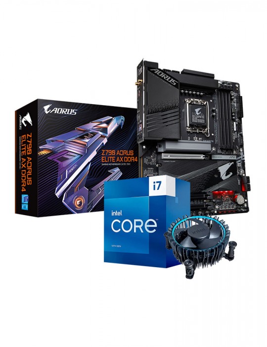  Gaming PC - Bundle CPU Intel® Core™ i7-13700 /30MB Cache-Box-LGA1700-With Fan-MB GIGABYTE™ Intel® Z790 AORUS ELITE AX DDR4