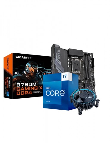 Bundle CPU Intel® Core™ i7-13700/30MB Cache-Box-LGA1700-With Fan-MB GIGABYTE™ Intel® B760M GAMING X DDR4-rev. 1.0