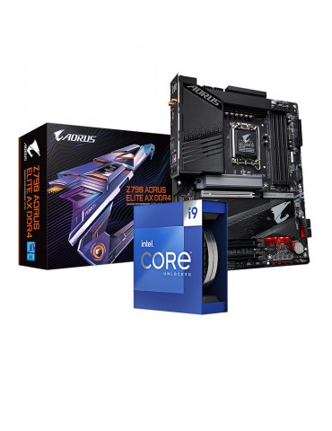 Bundle CPU Intel® Core™ i9 K-12900K /30MB Cache-Box-LGA1700-Without Fan-MB GIGABYTE™ Intel® Z790 AORUS ELITE AX DDR4