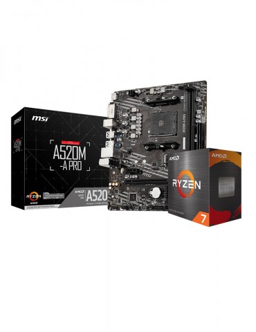 Bundle AMD Ryzen™ 7 5700G 8C/16T BOX-MB MSI ™ AMD A520M-A PRO