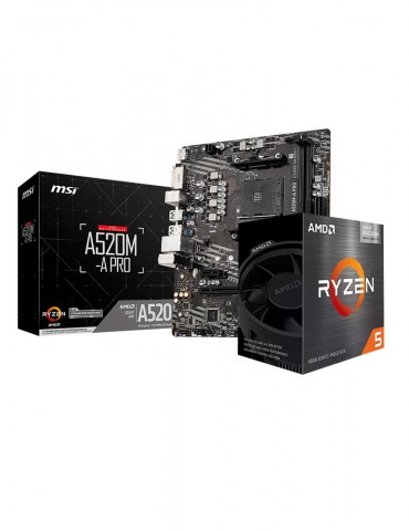 Bundle AMD Ryzen™ 5 5600G 6C-12T Box-MB MSI ™ AMD A520M-A PRO