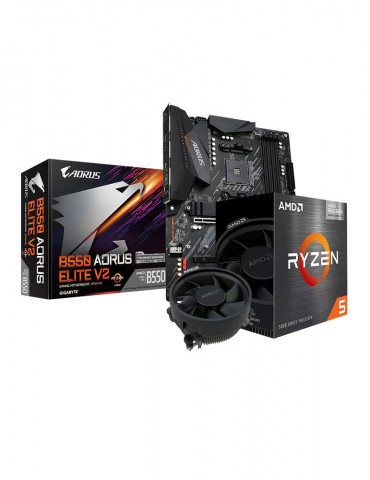 Bundle CPU AMD Ryzen™ 5 5600G 6C/12T Box-AM4-With Fan-MB GIGABYTE™ AMD B550 AORUS ELITE V2