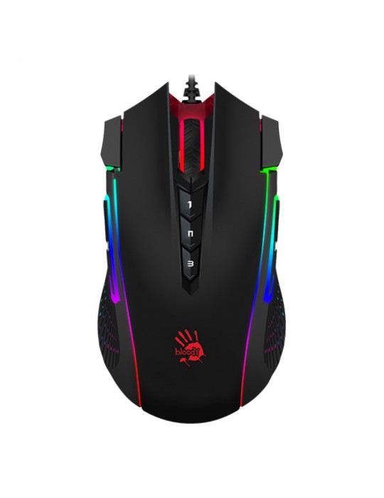  Mouse - Bloody J90s Activated GAMING RGB Mouse-Black