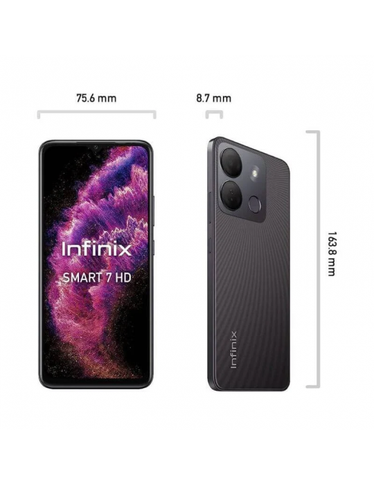  الموبايل & التابلت - Infinix Smart 7 X6515-4GB RAM-64GB Internal Storage-Polar Black