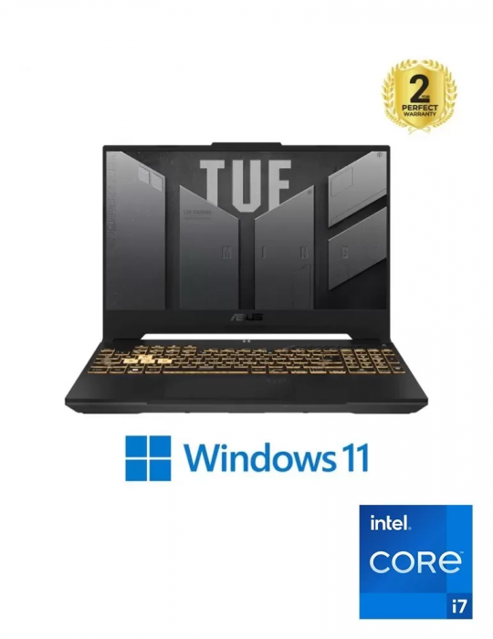  Laptop - ASUS TUF Gaming F15 FX507ZV4-LP007W i7-12700H-16GB-SSD 512GB-RTX4060-8GB-15.6 Inch FHD 144Hz-Win11-Mecha Gray