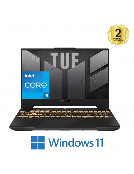  Laptop - ASUS TUF Gaming F15 FX507ZC4-HN081W i5-12500H-8GB-SSD 512GB-RTX3050-4GB-15.6 Inch FHD 144Hz-Win11-Mecha Gray