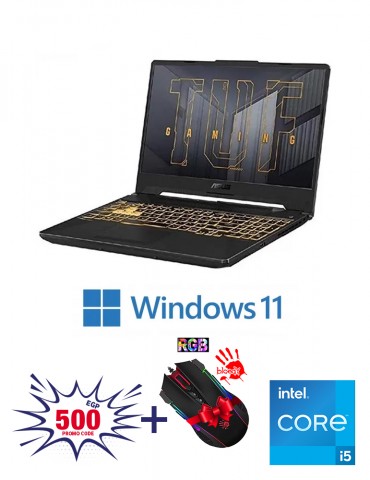 ASUS TUF A15 FX506HC-HN002W i5-11400H-8GB-SSD 512GB-RTX3050-4GB-15.6 FHD 144Hz-Win11-Eclipse Gray