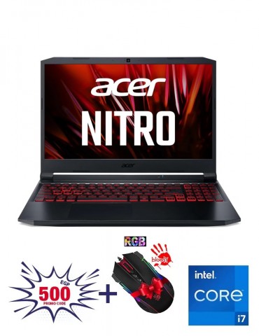 Acer Nitro 5 AN515-57-743Y Intel Core i7-11800H-16GB-SSD 1TB-RTX 3050-4GB-15.6 FHD 144Hz-DOS-Black