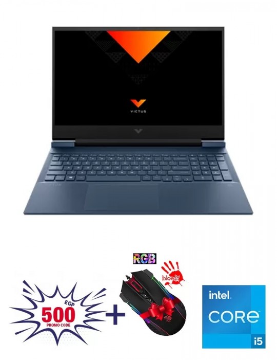  Laptop - HP Victus 16-d1005ne i5-12500H-8GB-SSD 512 GB-GTX 1650 4GB-15.6 FHD 144Hz-Win 11