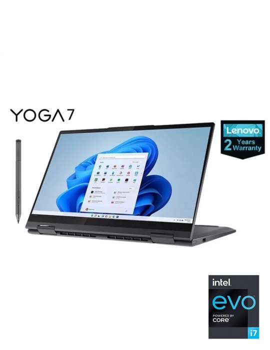  Laptop - Lenovo Yoga 7 14ITL5-Intel® Core™ i7-1165G7-16GB-1TB SSD-Intel® Iris Xe Graphics-14 FHD Touch-Win11-Slate Grey