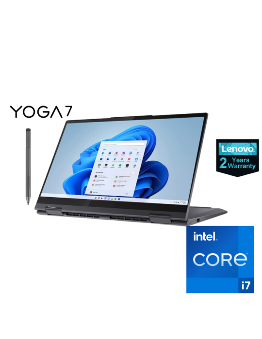  Home - Lenovo Yoga 7 14IAL7 2-in-1-Intel Core i7-1255U-16GB RAM-1TB SSD-Intel Iris Xe Graphics-14-inch 2.2K Touch-Win11-Storm G