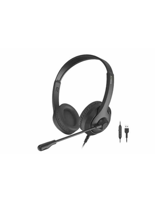  Headphones - A4Tech FH100U-Stereo Headset USB-Black