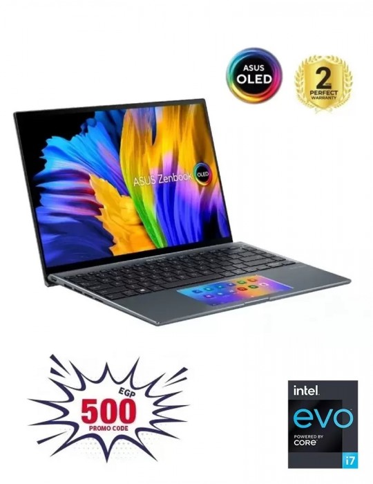  كمبيوتر محمول - ASUS ZENBOOK 14X UX5400EG-OLED007W-Intel Core I7-1165G7-1TB SSD-16GB RAM-NVIDIA MX450 2GB-14 Inch touch 2.8K OL