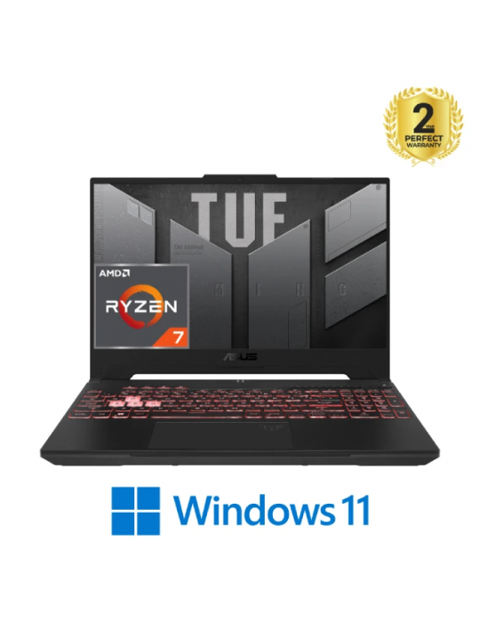  Laptop - ASUS TUF Gaming A15 FA507RM-HQ098W-AMD R7-6800H-16GB RAM-1TB SSD-NVidia GeForce RTX 3060 6GB-15.6-inch WQHD 165Hz-Win1