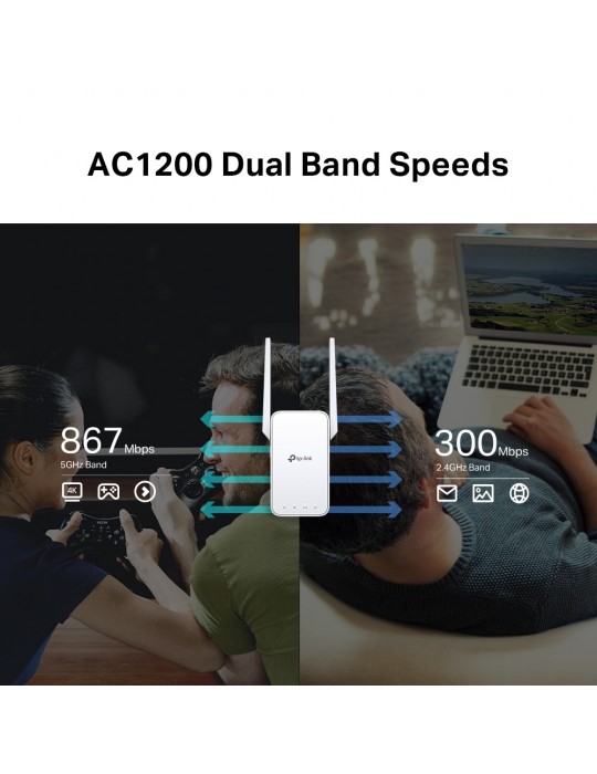  Networking - TP-Link AC1200 Mesh WiFi Range Extender RE315