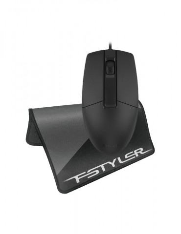 Bundle Mouse A4tech OP-330 Black-Mouse Pad Gaming A4Tech Fstyler FP20 250*200*2 MM Black