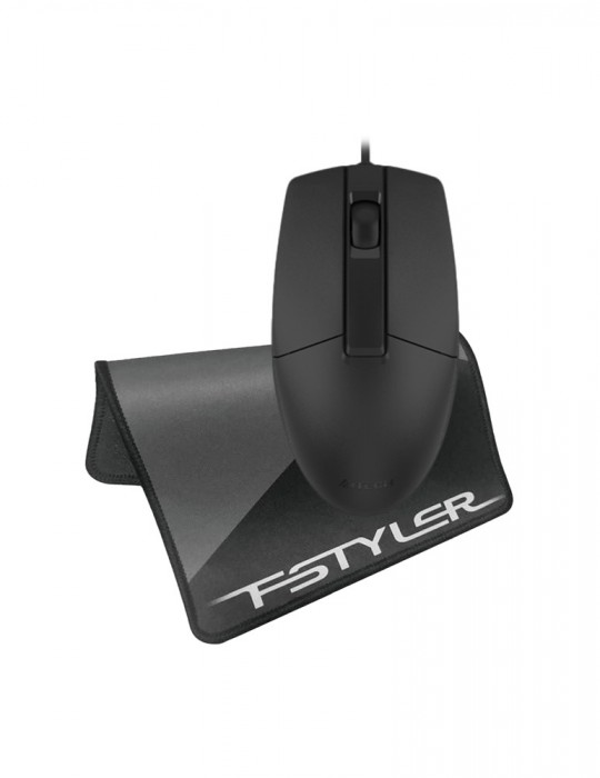  Computer Accessories - Bundle Mouse A4tech OP-330 Black-Mouse Pad Gaming A4Tech Fstyler FP20 250*200*2 MM Black
