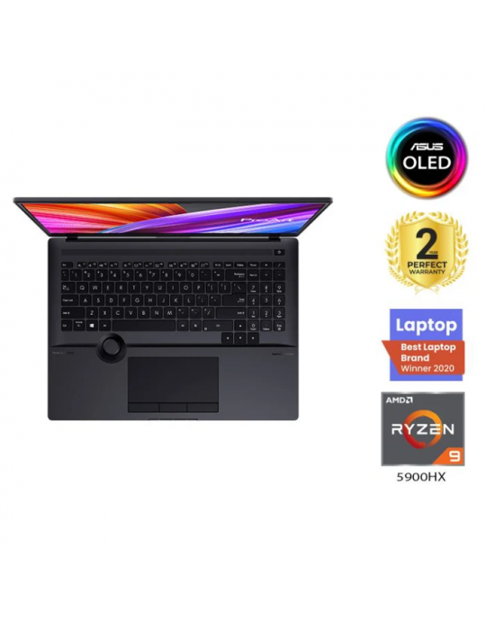  كمبيوتر محمول - ASUS ProArt Studiobook 16 OLED H5600QM-OLED009W Ryzen 9-5900HX-32GB-SSD 2TB-RTX3060-6GB-16 Inch 4K OLED-Win11-S