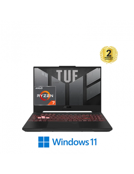 Laptop - ASUS TUF Gaming A15 FA507NU-LP045W AMD R7-7735HS-16GB-SSD 512GB-RTX4050-6GB-15.6 Inch FHD 144Hz-Win11-Jaeger Gray