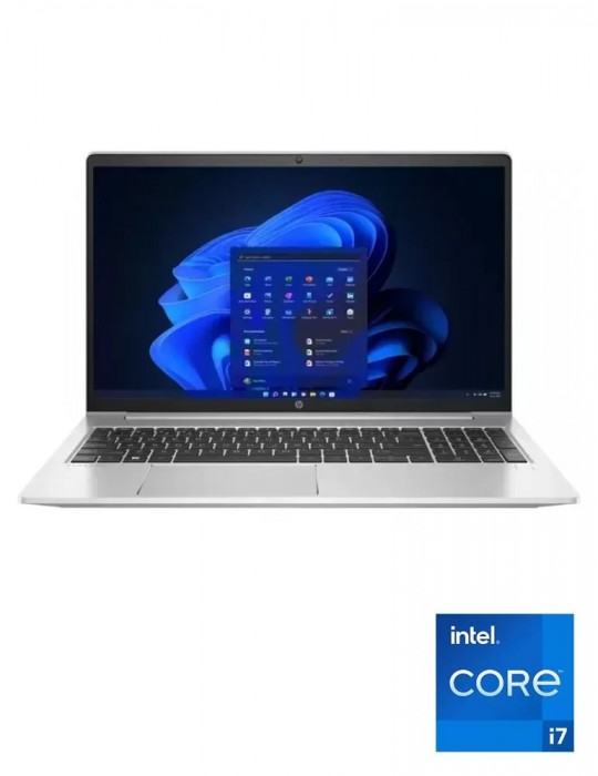  كمبيوتر محمول - HP ProBook 450 G9 i7-1255U-8GB-SSD 512G NVMe-VGA MX570-2GB Graphics-FPR-15.6 HD-DOS-Silver