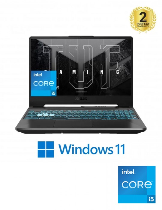  Laptop - ASUS TUF A15 FX506HF-HN001W i5-11400H-8GB-SSD 512GB-RTX2050-4GB-15.6 FHD 144Hz-Win11-Eclipse Gray