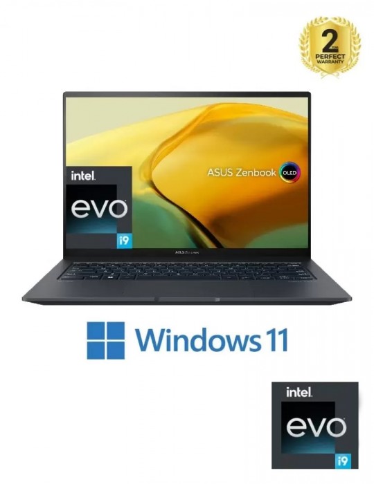  Laptop - ASUS Zenbook 14X OLED UX3404VA-OLED009W i9-13900H-16GB-SSD 512GB-Intel Iris Xe Graphics-14.5 Inch 2.8K OLED-Win11-Bla