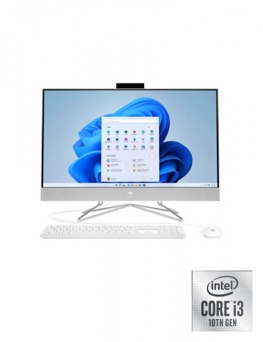 HP 200 G4 All-in-One PC i3-10110U-4GB-1TB-21.5 inch FHD Monitor-DOS-white