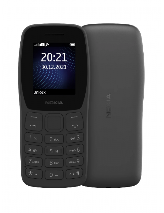 الموبايل & التابلت - Nokia 105 2022-Single SIM-Black