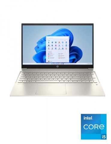 HP Pavilion 15-eg0100ne Intel® Core™ i5 1135G7-8GB Ram-512GB SSD-Nvidia MX350-15.6 HD Touch-Dos-Warm Gold