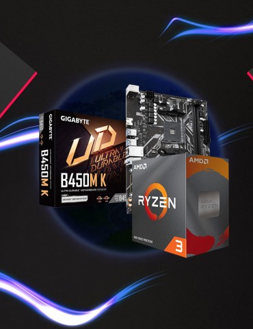 Bundle AMD Ryzen™ 3 4300G-3.8GHZ- 4.0GHZ-4C/8T BOX-MB GIGABYTE™ AMD B450M K