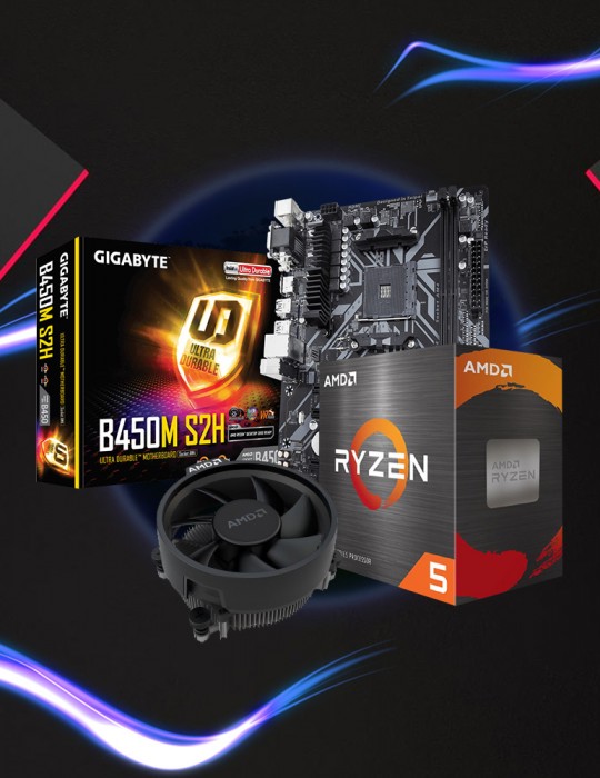 تجميعات جيمنج - Bundle AMD Ryzen™ 5 5500 6C/12T MPK-MB GIGABYTE™ AMD B450M S2H DDR4 (rev. 1.x)