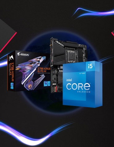 Bundle CPU Intel® Core™ i5-12600K /20MB Cache -10CORE - LGA1700 BOX-With out Fan-MB GIGABYTE™ Intel® Z790 AORUS ELITE AX DDR4