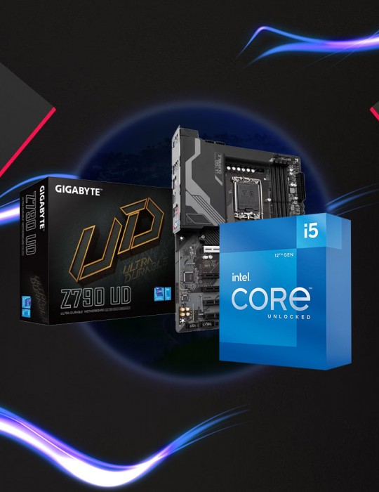  Gaming PC - Bundle CPU Intel® Core™ i5-12600K /20MB Cache -10CORE - LGA1700 BOX-With out Fan-MB GIGABYTE™ Intel® Z790 UD DDR5