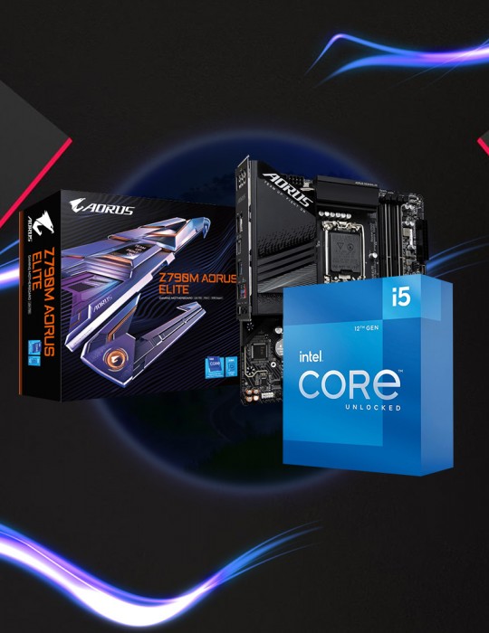  Gaming PC - Bundle CPU Intel® Core™ i5-12600K /20MB Cache -10CORE - LGA1700 BOX-With out Fan-MB GIGABYTE™ Intel® Z790M AORUS 
