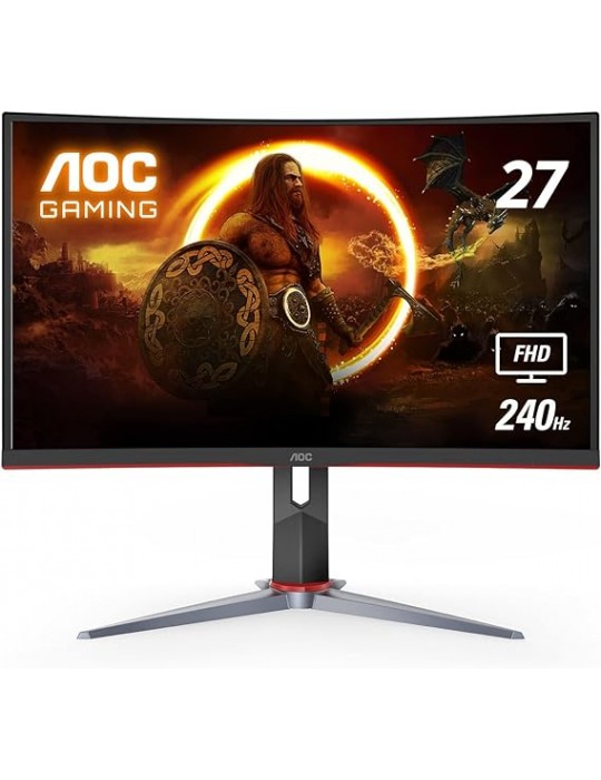  Monitors - AOC Curved Gaming Monitor 240Hz C27G2Z-27 inch