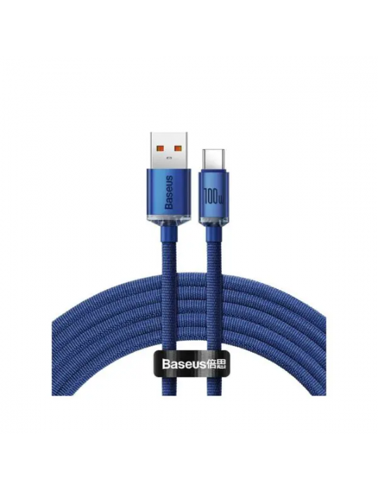  Home - Baseus Cable Crystal Shine USB TO Type-C 100W 1.2m Blue