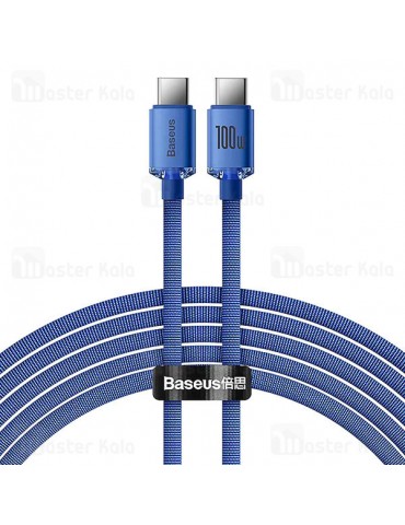 Baseus Cable 100W Crystal Shine Type-C TO Type-C 1.2m-Blue