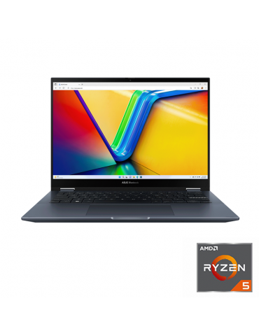 Asus Vivobook S14 Flip AMD-R5-5600H TN3402QA-LZ005W-8G-512G SSD-14 Inch WUXGA Touch-Win11-Pen-BLUE