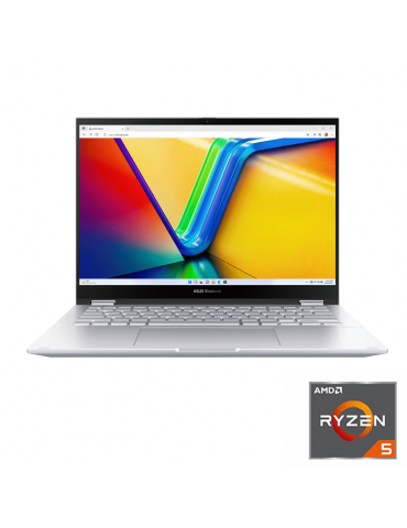 ASUS Vivobook S 14 Flip TN3402YA-LZ005W AMD Ryzen™ 5 7530U-8GB-SSD 512GB-AMD Radeon™ Graphics-14 Inch -Win11 Home -Cool Silver