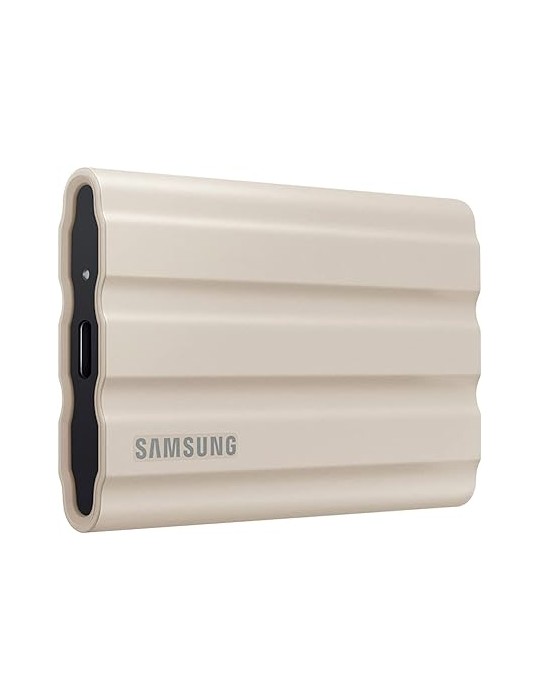  وحدات تخزين - SSD Samsung Portable T7 Shield USB 3.2 Gen 2-1TB - Moonrock Beige