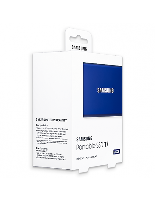  الصفحة الرئيسية - SSD Samsung Portable T7 USB 3.2 1TB -Indigo Blue