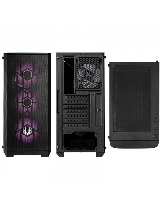  مكونات كمبيوتر - Case Bitfenix Nova Mesh SE TG 4 RGB FANS Black