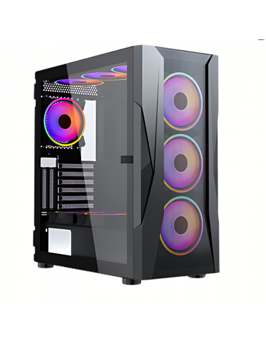  مكونات كمبيوتر - Case Xander Velox 4 RGB Fans-Power Supply 600W -Black