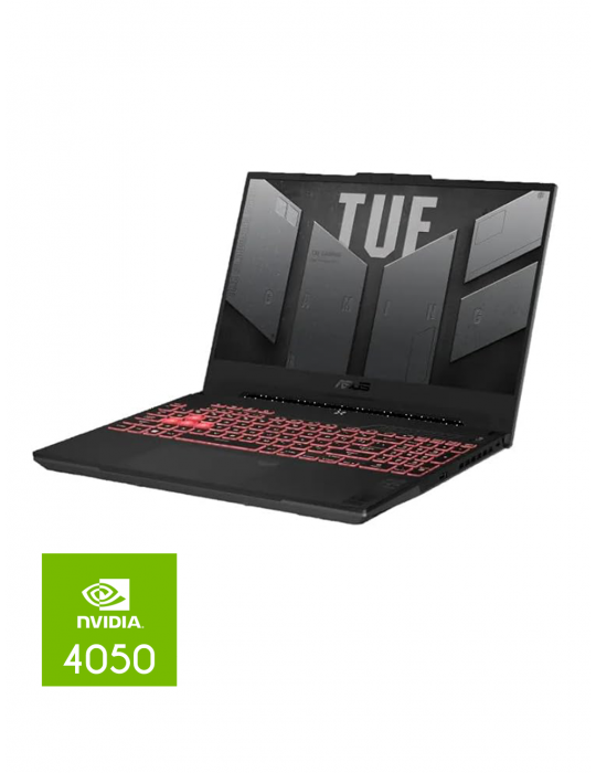  Laptop - ASUS TUF Gaming A15 FA507NU-LP007W R5-7535HS-8GB-SSD 512GB-RTX 4050 6GB-15.6 Inch FHD 144Hz-Win11-Jaeger Gray