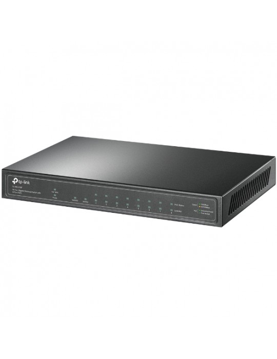  Home - TP-Link 1210P 10-Port Gigabit Desktop Switch with 8-Port PoE+