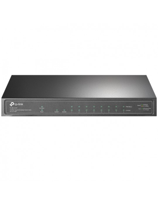  Home - TP-Link 1210P 10-Port Gigabit Desktop Switch with 8-Port PoE+